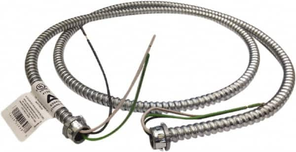 Anaconda Sealtite - 3/8" Trade Size, 6' Long, Flexible Fixture Whip Conduit - Galvanized Steel, 9.525mm ID - Benchmark Tooling