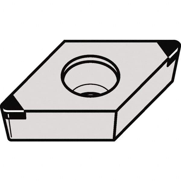 Kennametal - DCGW32.52 MT Grade KBH10 CBN Turning Insert - 55° Diamond, 3/8" Inscr Circle, 5/32" Thick, 1/32" Corner Radius - Benchmark Tooling