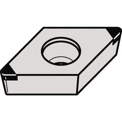 Kennametal - DCGW32.51 MT Grade KBH10 CBN Turning Insert - 55° Diamond, 3/8" Inscr Circle, 5/32" Thick, 1/64" Corner Radius - Benchmark Tooling