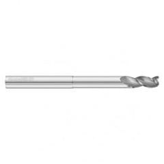 12mm Dia. x 100mm Overall Length 3-Flute 1.5mm C/R Solid Carbide SE End Mill-Round Shank-Center Cut-Uncoated - Benchmark Tooling
