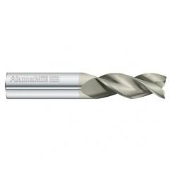 25mm Dia. x 100mm Overall Length 3-Flute Square End Solid Carbide SE End Mill-Round Shank-Center Cut-FC5 - Benchmark Tooling