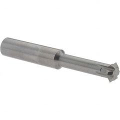 Accupro - 3/8° 3/8" Cut Diam, 1/8" Cut Width, 3/8" Shank, Solid Carbide Double-Angle Cutter - Benchmark Tooling