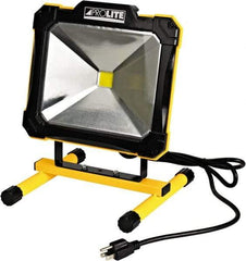 Value Collection - 120 Volt, 50 Watt, Electric, LED Portable Floor Work Light - 6' Cord, 1 Head, 5,000 Lumens, Aluminum - Benchmark Tooling