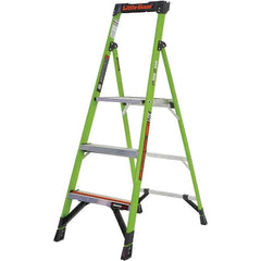 Little Giant Ladder - 3 Steps, 5' High, Type IAA Rating, Fiberglass Step Ladder - 375 Lb Capacity, 20-1/2" Base Width - Benchmark Tooling