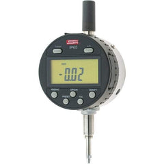 SPI - 0 to 1/2" Range, 0.0005" Graduation, Electronic Drop Inidicator - Flat & Lug Back, 0.0008" Accuracy, Digital Display, Inch & Metric - Benchmark Tooling