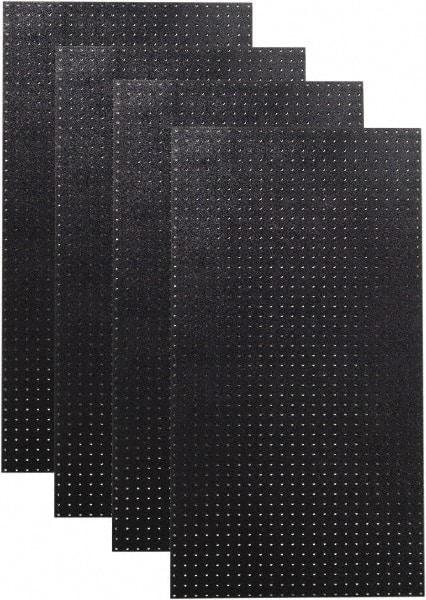 Triton - 24" Wide x 48" High Peg Board Storage Board - 4 Panels, Polyethylene, Black - Benchmark Tooling