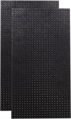 Triton - 24" Wide x 48" High Peg Board Storage Board - 2 Panels, Polyethylene, Black - Benchmark Tooling