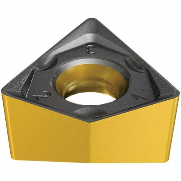 Iscar - H690 WNMU070516 MM Grade IC808 Carbide Milling Insert - TiAlN/AlTiN/TiN Finish, 5.7mm Thick, 11.5mm Inscribed Circle, 1.6mm Corner Radius - Benchmark Tooling