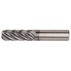 Kennametal - 3/4", 6 Flute, Single End, Solid Carbide, 0.12" Corner Radius End Mill - 6-1/2" OAL, 38° Helix, Right Hand Flute, 4" LOC, Right Hand Cut - Benchmark Tooling