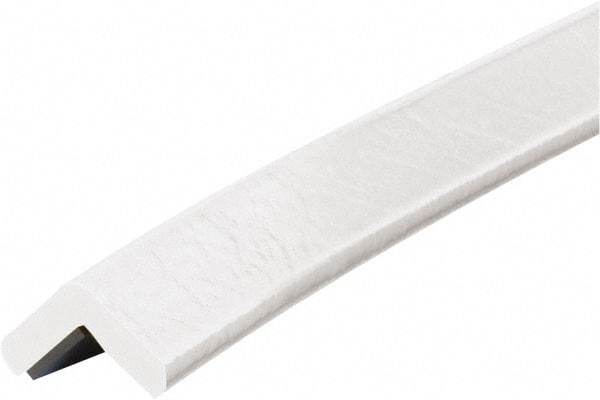 PRO-SAFE - 39" Long, Polyurethane Foam Type E Corner Guard - White, 1" High x 2" Wide Side - Benchmark Tooling