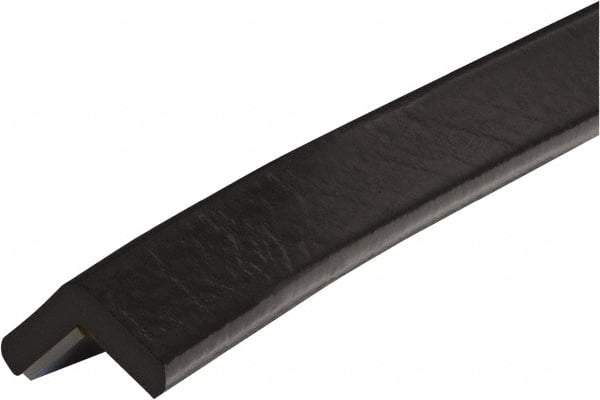 PRO-SAFE - 39" Long, Polyurethane Foam Type E Corner Guard - Black, 1" High x 2" Wide Side - Benchmark Tooling