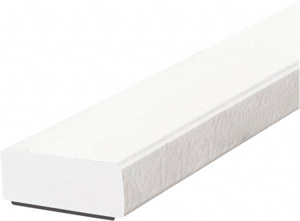 PRO-SAFE - 39" Long, Polyurethane Foam Type D Surface Guard - White, 1" High x 2" Wide Side - Benchmark Tooling