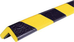 PRO-SAFE - 39" Long, Polyurethane Foam Type E Corner Guard - Black/Yellow, 1" High x 2" Wide Side - Benchmark Tooling