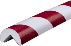 PRO-SAFE - 39" Long, Polyurethane Foam Type A Corner Guard - Red/White, 1" High x 2" Wide Side - Benchmark Tooling