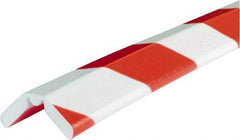 PRO-SAFE - 39" Long, Polyurethane Foam Type W Bumper Guard - Red/White, 1" High x 2" Wide Side - Benchmark Tooling