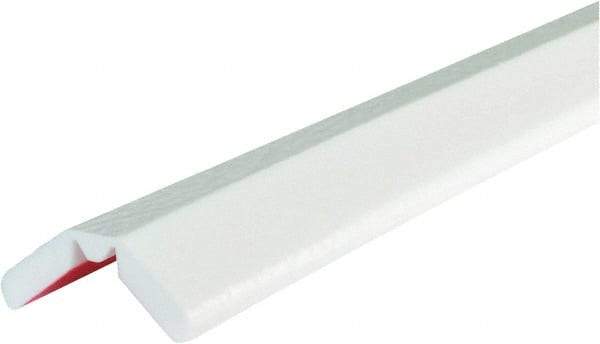 PRO-SAFE - 197" Long, Polyurethane Foam Type W Bumper Guard - White, 1" High x 2" Wide Side - Benchmark Tooling