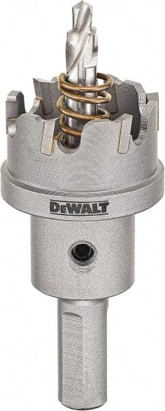 DeWALT - 1-7/32" Diam, 1/4" Cutting Depth, Hole Saw - Carbide-Tipped Saw, Toothed Edge - Benchmark Tooling