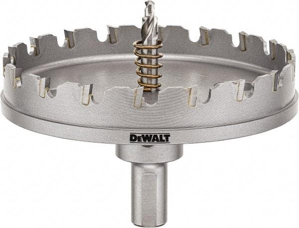 DeWALT - 4" Diam, 1/4" Cutting Depth, Hole Saw - Carbide-Tipped Saw, Toothed Edge - Benchmark Tooling