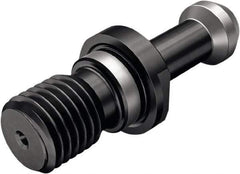 Seco - CAT50 Taper, 1-8 Thread, 45° Angle Radius, Standard Retention Knob - 3.142" OAL, 29/32" Knob Diam, 1.78" from Knob to Flange, Through Coolant - Exact Industrial Supply