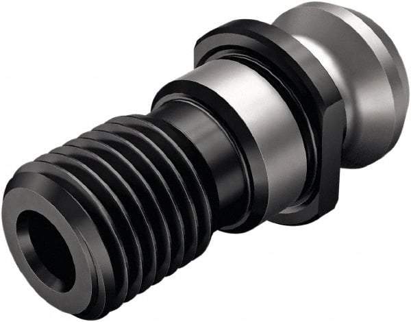 Seco - DIN40 Taper, M16x2 Thread, 45° Angle Radius, Standard Retention Knob - 1-5/8" OAL, 0.74" Knob Diam, 0.64" from Knob to Flange, Through Coolant - Exact Industrial Supply