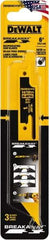 DeWALT - 6" Long x 1" Thick, Bi-Metal Reciprocating Saw Blade - Straight Profile, 14 to 18 TPI, Toothed Edge, Tang Shank - Benchmark Tooling