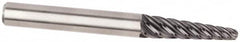 Kennametal - 6° Taper Angle per Side, 7/16" Small End Diam, 3/4" LOC, Solid Carbide 6 Flute Tapered Ball End Mill - AlTiN Finish, 5" OAL, 5/8" Shank Diam, 38° Helix - Benchmark Tooling