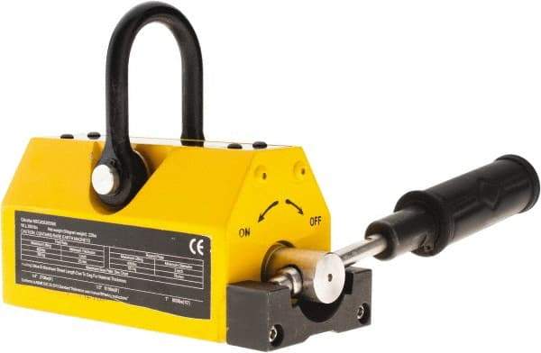 Gibraltar - 250 Lb Load Capacity, Magnetic Lifter - 2-5/8" High x 2-1/2" Wide, 2" Head/Holder Diam, 1 Poles - Benchmark Tooling