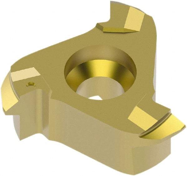 Seco - R335.14177, Internal/External Whitworth 55° Threading Insert - 19 TPI Ext Pitch, 19 TPI Int Pitch, Neutral Insert, TiAlN/TiN Finish, Carbide - Benchmark Tooling