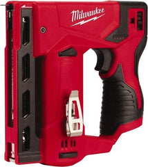 Milwaukee Tool - Battery Crown Stapler - 3/8" Staples, Red & Black - Benchmark Tooling