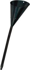 lumax - 64 oz Capacity Steel Funnel - 8" Mouth OD, 1/2" Tip OD, 16" Flexible Spout, Black - Benchmark Tooling