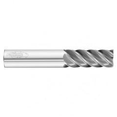 25mm Dia. x 121mm Overall Length 5-Flute Square End Solid Carbide SE End Mill-Round Shank-Center Cut-Uncoated - Benchmark Tooling