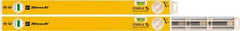 Stabila - 2 Vial, 41" Long, Aluminum Expandable Level - Yellow, 2" Wide, (1) Level & (1) Plumb Vials - Benchmark Tooling