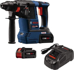 Bosch - 18 Volt SDS Plus Chuck Cordless Rotary Hammer - 0 to 4,300 BPM, 0 to 900 RPM, Reversible - Benchmark Tooling