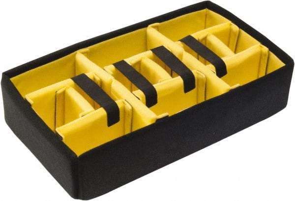 Pelican Products, Inc. - Tool Box Foam Divider Set - 14-1/2" Wide x 7-3/4" Deep x 22-5/8" High, Black/Yellow, For Pelican Case 1525 - Benchmark Tooling