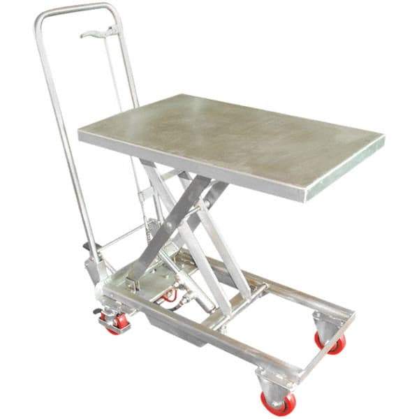 Vestil - 200 Lb Capacity Manual Scissor Lift - 10" to 30-1/2" Lift Height, 27-1/2" Platform Length x 17-3/4" Platform Width - Benchmark Tooling