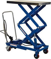Vestil - 800 Lb Capacity Manual Scissor Lift - 15" to 51" Lift Height, 35-1/2" Platform Length x 20" Platform Width - Benchmark Tooling