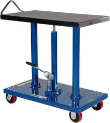 Vestil - 1,000 Lb Capacity Manual Post Work Platform - 36" to 54" Lift Height, 36" Platform Length x 20" Platform Width - Benchmark Tooling