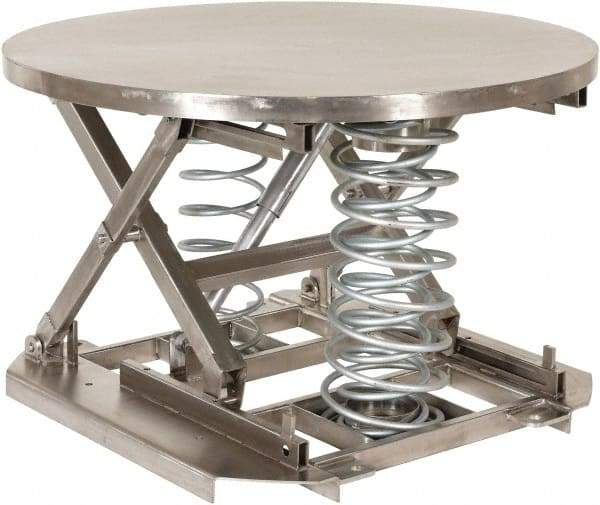 Vestil - 4,500 Lb Capacity Manual Scissor Lift - 9" to 27-3/4" Lift Height, 36-3/4" Platform Length x 36" Platform Width - Benchmark Tooling