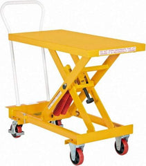 Vestil - 800 Lb Capacity Manual Scissor Elevating Cart - 14-1/2" to 31-1/8" Lift Height, 40" Platform Length x 20" Platform Width - Benchmark Tooling