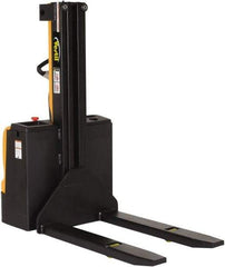 Vestil - 2,200 Lb Capacity, 62" Lift Height, Battery Powered Stacker - 3-3/8" Lowered Height, 42" Fork Length, 32" Overall Width - Benchmark Tooling