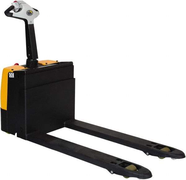 Vestil - 3,000 Lb Capacity, 7.8" Lift Electric Pallet Truck - 3.11" Min Lift Height, 47" Fork Length x 5-57/64" Fork Width, 25" Overall Width - Benchmark Tooling