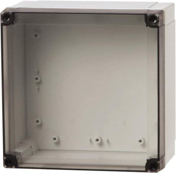 Fibox - Polycarbonate Standard Enclosure Screw Cover - NEMA 1, 4, 4X, 6, 12, 13, 2.95" Wide x 5.12" High x 5.12" Deep, Impact Resistant - Benchmark Tooling