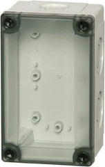 Fibox - Polycarbonate Standard Enclosure Screw Flat Cover - NEMA 1, 4, 4X, 6, 12, 13, 7.09" Wide x 10.04" High x 5.91" Deep - Benchmark Tooling