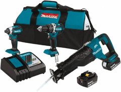 Makita - 18 Volt Cordless Tool Combination Kit - Includes Hammer Drill, Impact Driver & Circular Saw, Lithium-Ion Battery Included - Benchmark Tooling