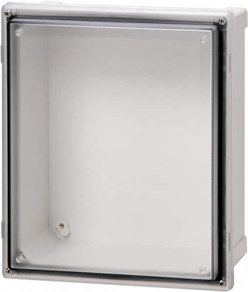 Fibox - Polycarbonate Standard Enclosure Hinge Cover - NEMA 4, 4X, 6, 6P, 12, 13, 12" Wide x 14" High x 7" Deep, Impact, Moisture & Corrosion Resistant, Dirt-tight & Dust-tight - Benchmark Tooling