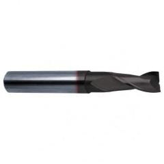 7/16 Dia. x 4-1/2 Overall Length 2-Flute Square End Solid Carbide SE End Mill-Round Shank-Center Cut-Super-A - Benchmark Tooling
