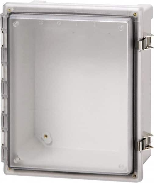 Fibox - Polycarbonate Standard Enclosure Hinge Cover - NEMA 4, 4X, 6, 6P, 12, 13, 12" Wide x 14" High x 7" Deep, Impact, Moisture & Corrosion Resistant, Dirt-tight & Dust-tight - Benchmark Tooling