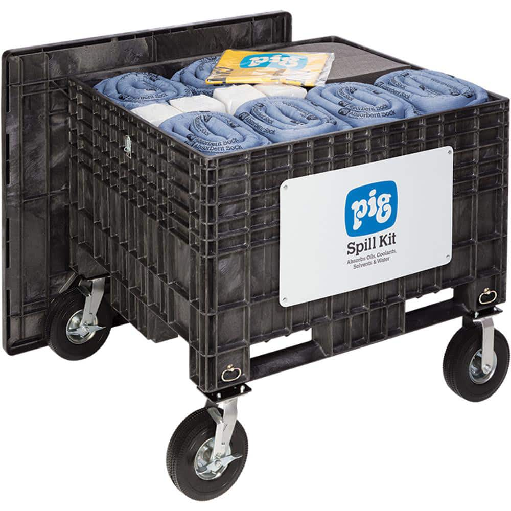 Spill Kits; Kit Type: Universal Spill Kit; Container Type: Chest; Absorption Capacity: 143 gal; Color: Black; Portable: Yes; Capacity per Kit (Gal.): 143 gal