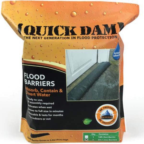 Water-Activated Patented Flood Barrier 5' 2/Pack