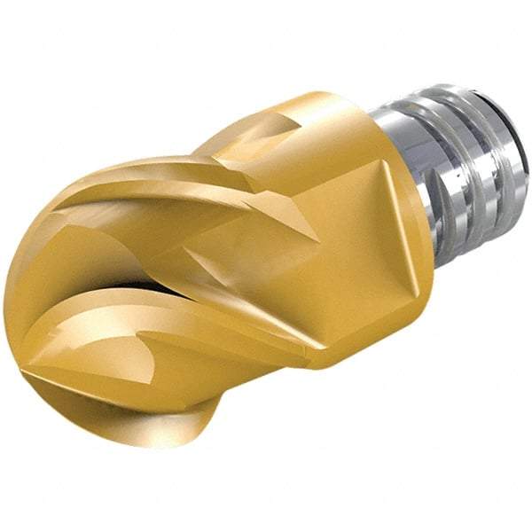 Iscar - MM EBC Grade IC903 Carbide Ball Nose Milling Tip Insert - TiAlN Finish, 4 Flutes, 16mm Cutting Diam, 12.4mm Depth of Cut, 20.5mm Extension, 0.314" Cnr Rad, 45° Helix - Benchmark Tooling